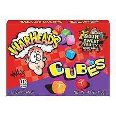 Warheads Chewy Candy Cubes Theatre Box 113g