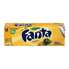 Fanta Pineapple Flavoured Soda 355ml 12 Pack