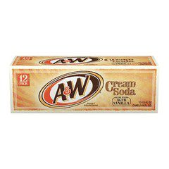 A&W Cream Soda Flavoured 355ml 12 Pack Main image