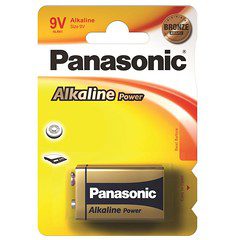 Panasonic Alkaline 9V Batteries 1x18 Pack