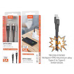 TB1236 Data Cable Type-C To Type-C PD Fast Charge 1M 5A Main image