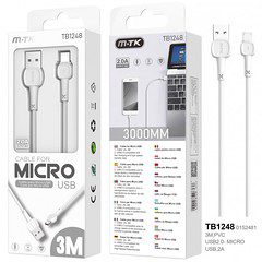 TB1248 Micro USB Cable 3M 2A