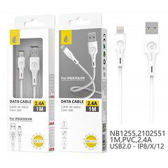 NB1255 Data Cable IPhone 8/X/XS/XR 2.4A 1M Main image