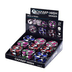 3 Part Skull Rose Metal Grinder With Assorted Design (G64)