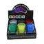 4 Part Plastic Grinder With Assorted Colour 12 Pack