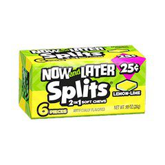 Now And Later Splits Lemon Lime 26g 24 Pack Main image