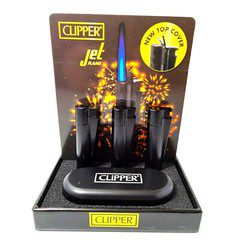 Clipper Black Jet Flame Lighter 12 Pack Main image