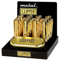 Clipper Gold Print Lighter 12 Pack Main image