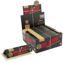 Raw Classic Black KS Rolling Paper 50 Pack Main image