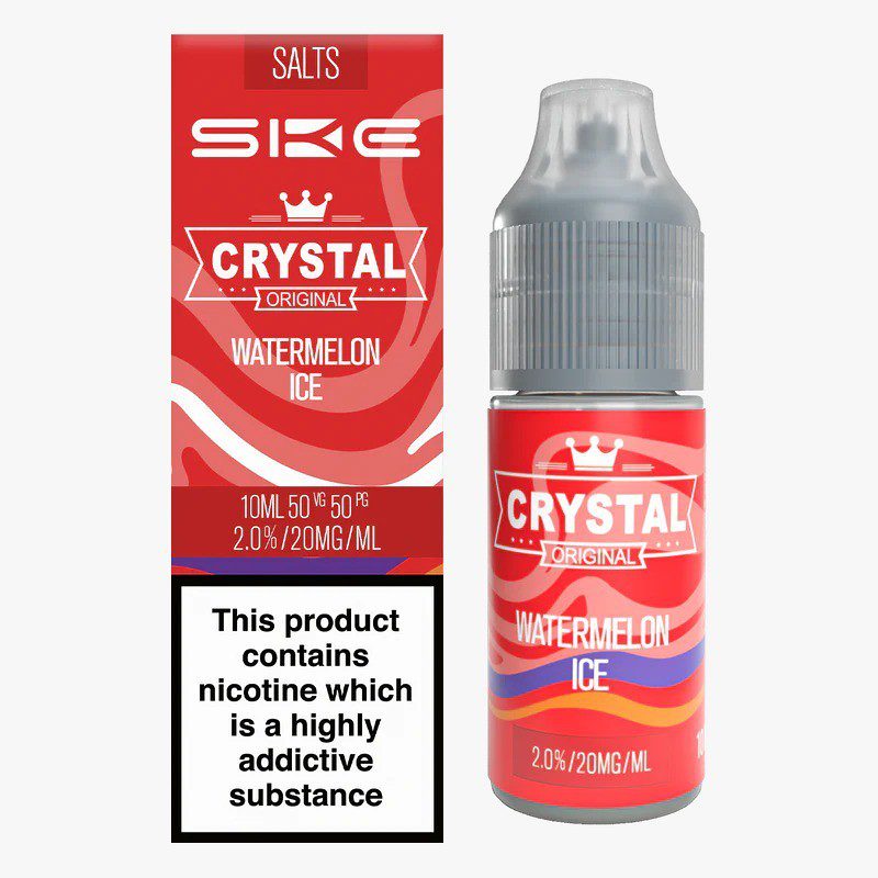 Crystal Nic Salt 10ml Watermelon Ice 10 Pack - 20mg