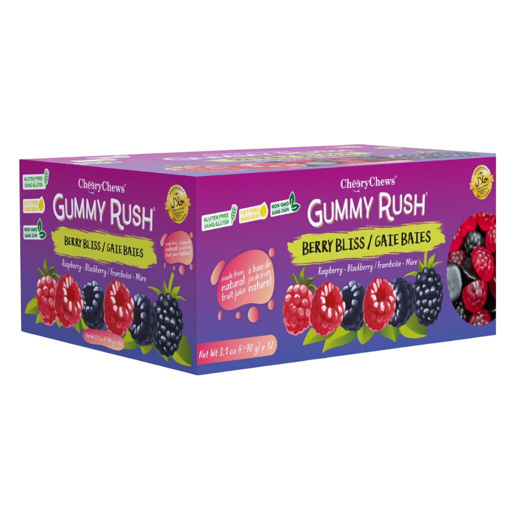 Cheery Chews Gummy Rush Berry Bliss 90g 12 Pack