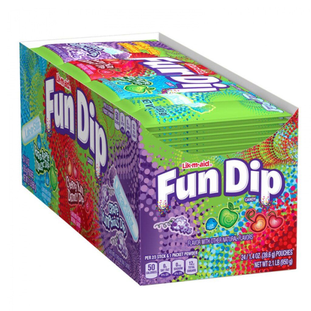 Fundip Lik-m-aid Grape Yumptious Dip 950g 24 Pack
