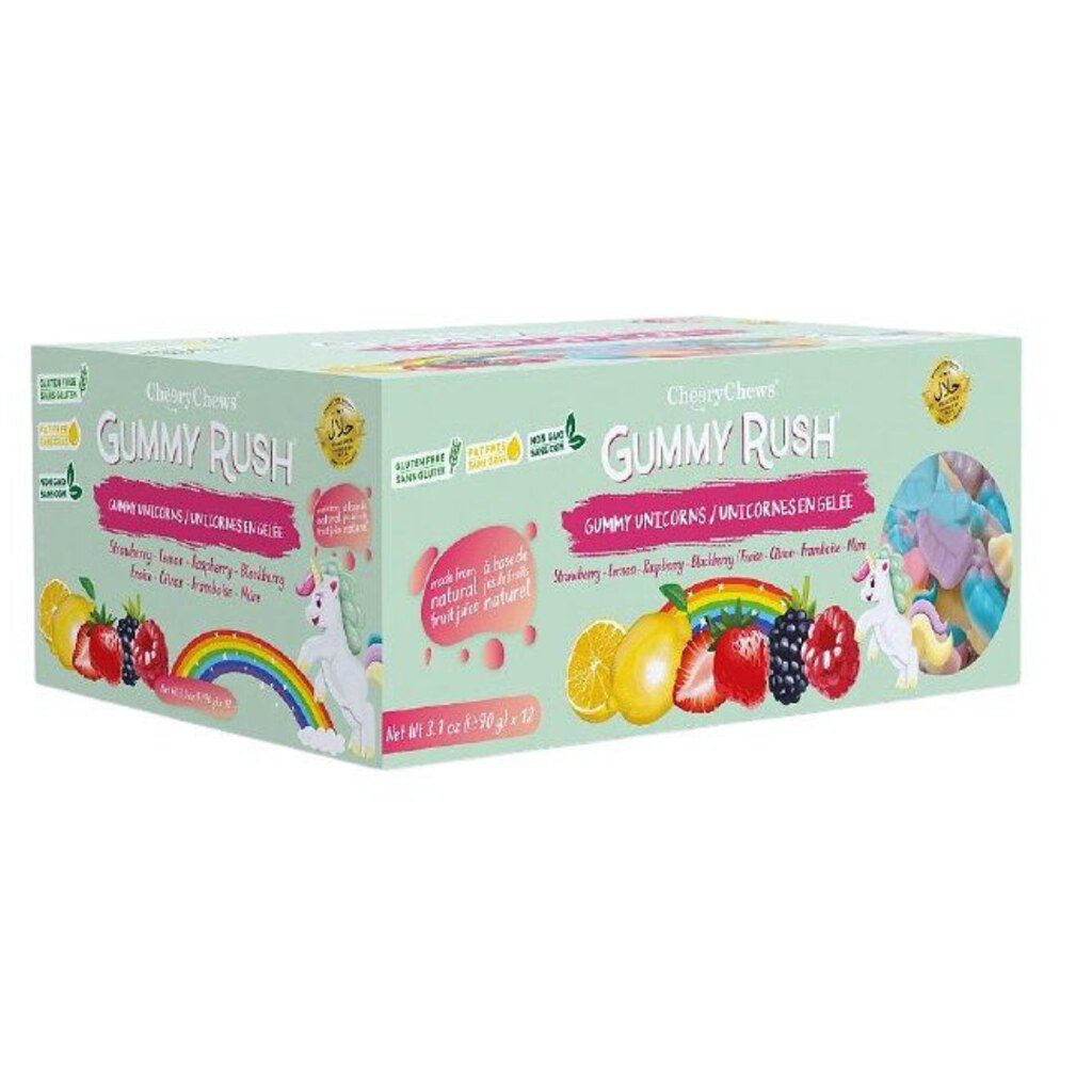 Cheery Chews Gummy Rush Gummy Unicorn 90g 12 Pack Main image