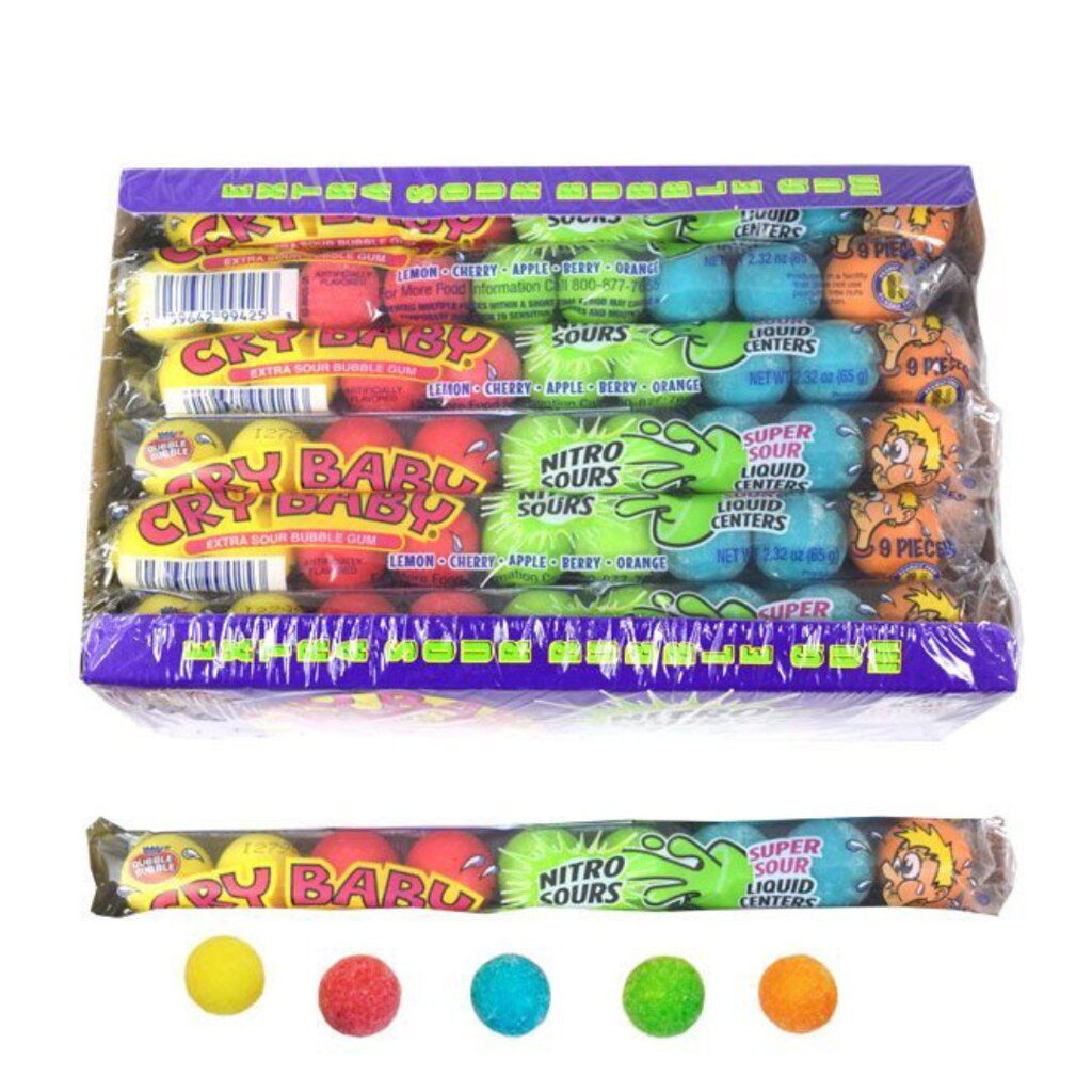 Cry Baby Nitro Sours Extra Bubblegum 65g 24 Pack Main image