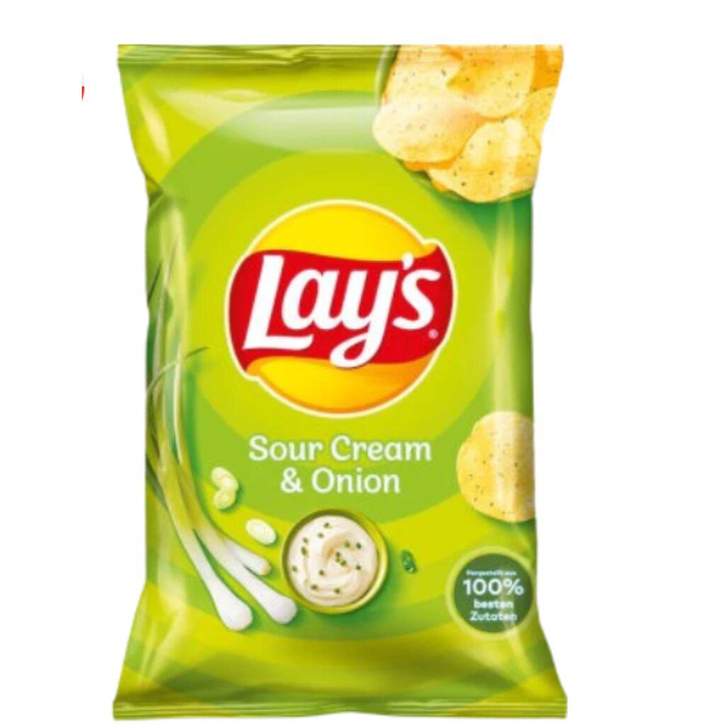 Lays Sour Cream & Onion 140g 9 Pack