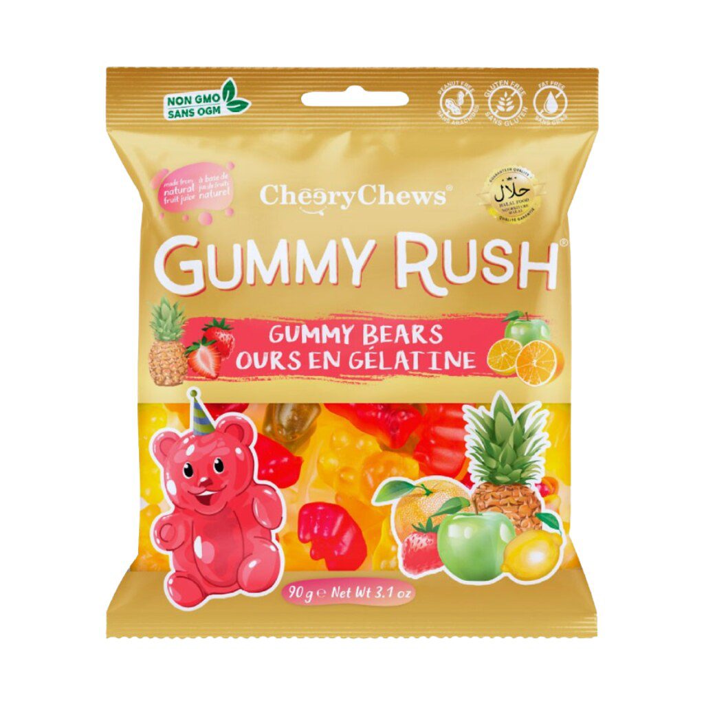 Cheery Chews Gummy Rush Gummy Bear 90g 12 Pack