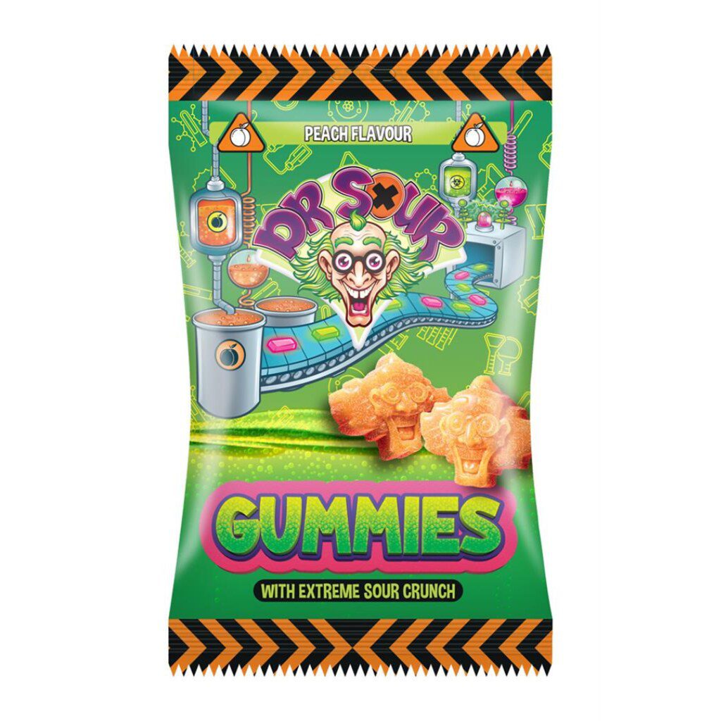 Dr Sour Gummies Peach Flavour 200g Main image