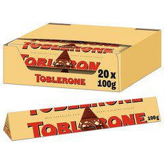 Tobler Milk Chocolate With Honey & Almond Nougat 100g 20 Pack Main image