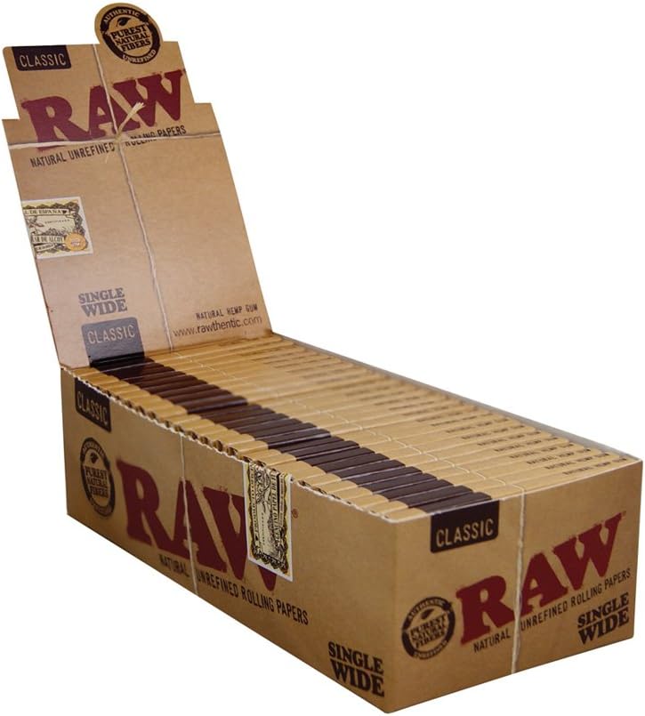 Raw Natural Unrefined Rolling paper Single Wide Classic 25 packs Main image