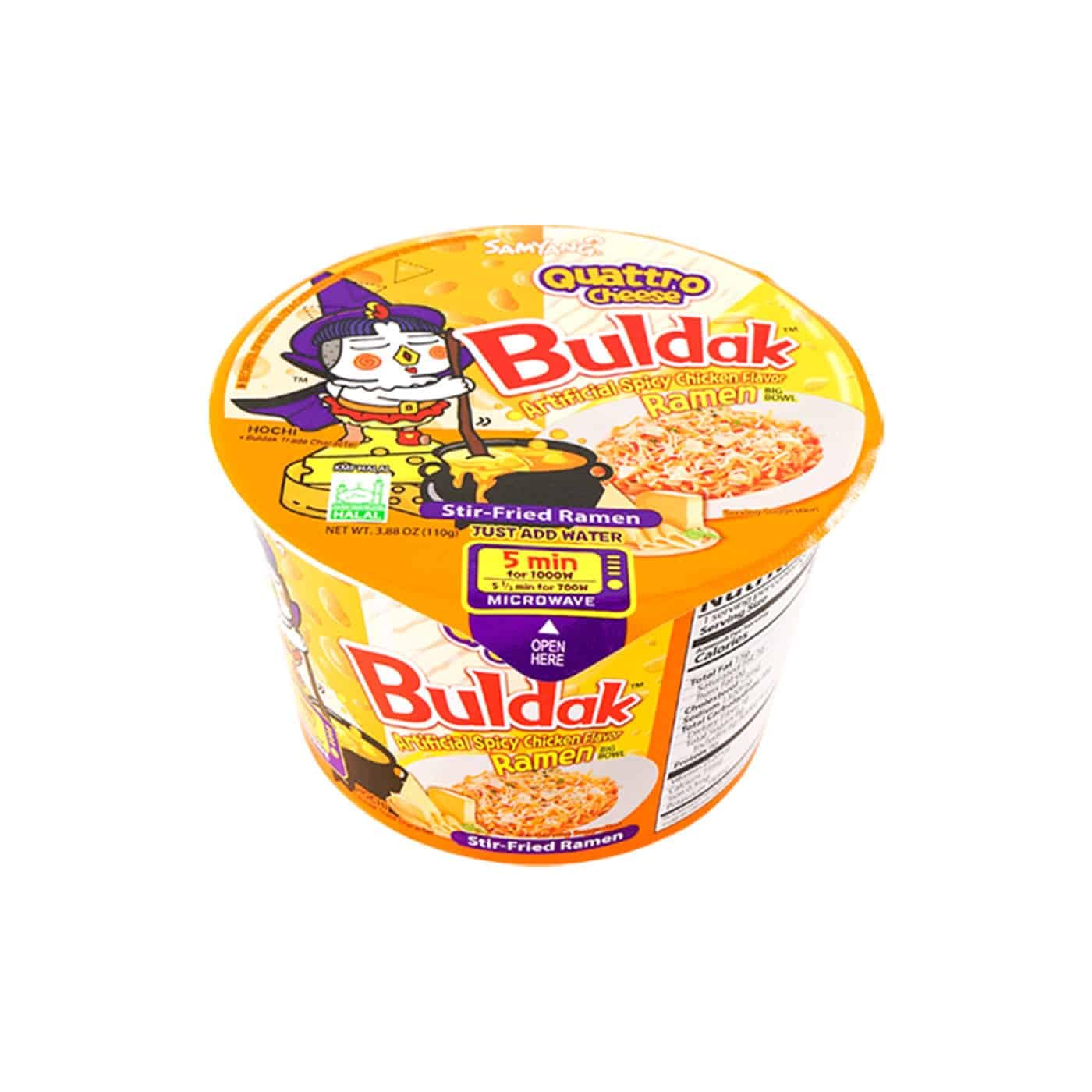 SAMYANG Quattro Cheese Buldak Chicken Flavor Ramen Big Bowl 16 pack
