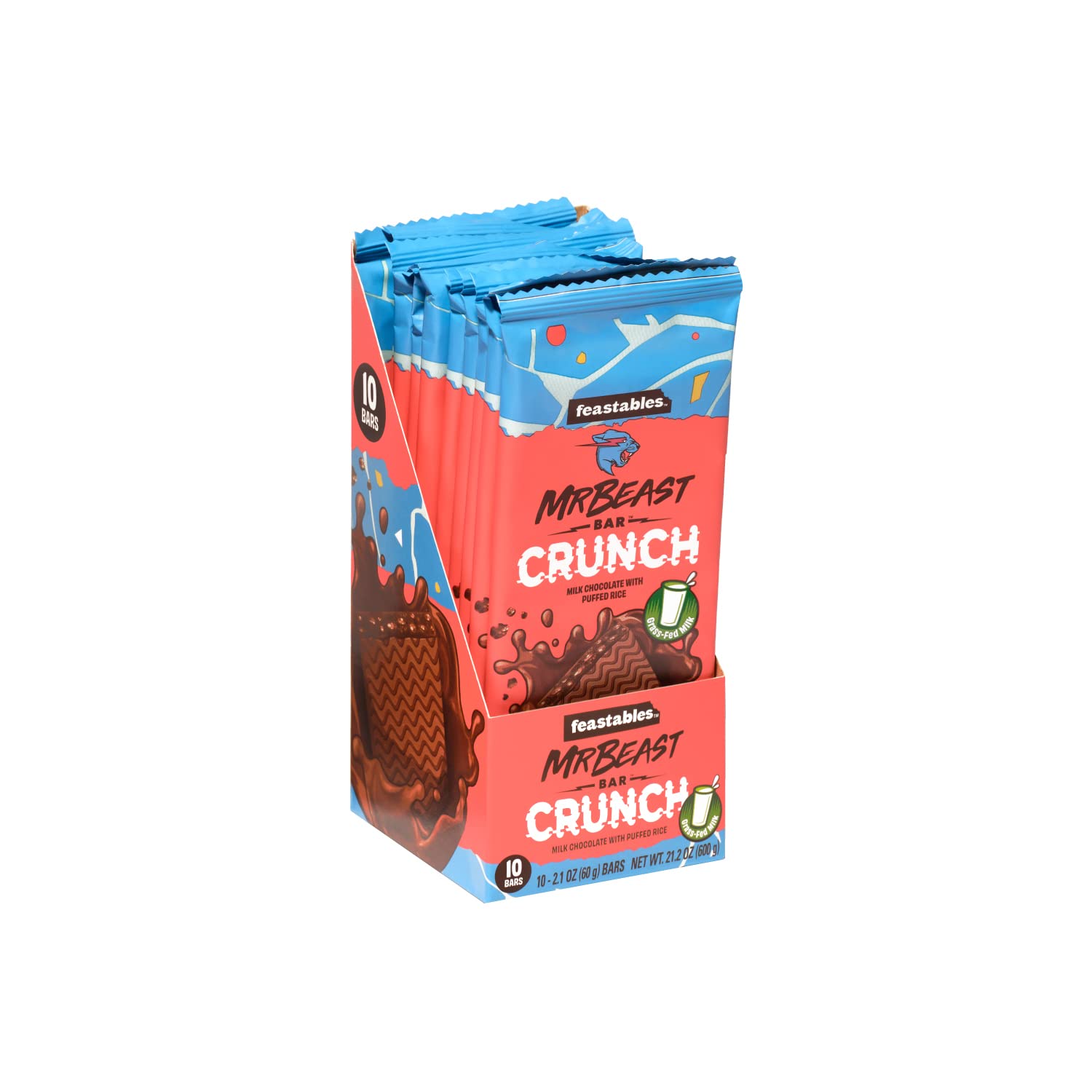 Mr Beast Milk Crunch Chocolate 60g 10 Pack