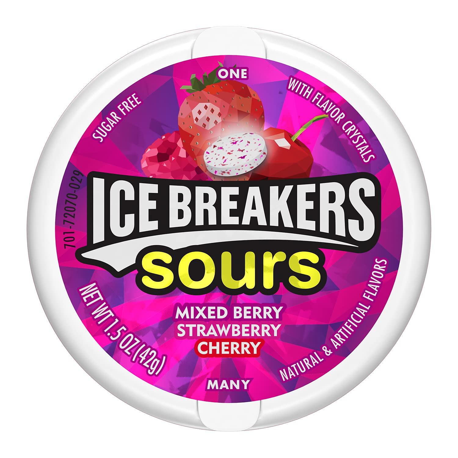 Ice Breakers Sour Mixed Berry Strawberry Cherry 8x42g 8Pack Main image