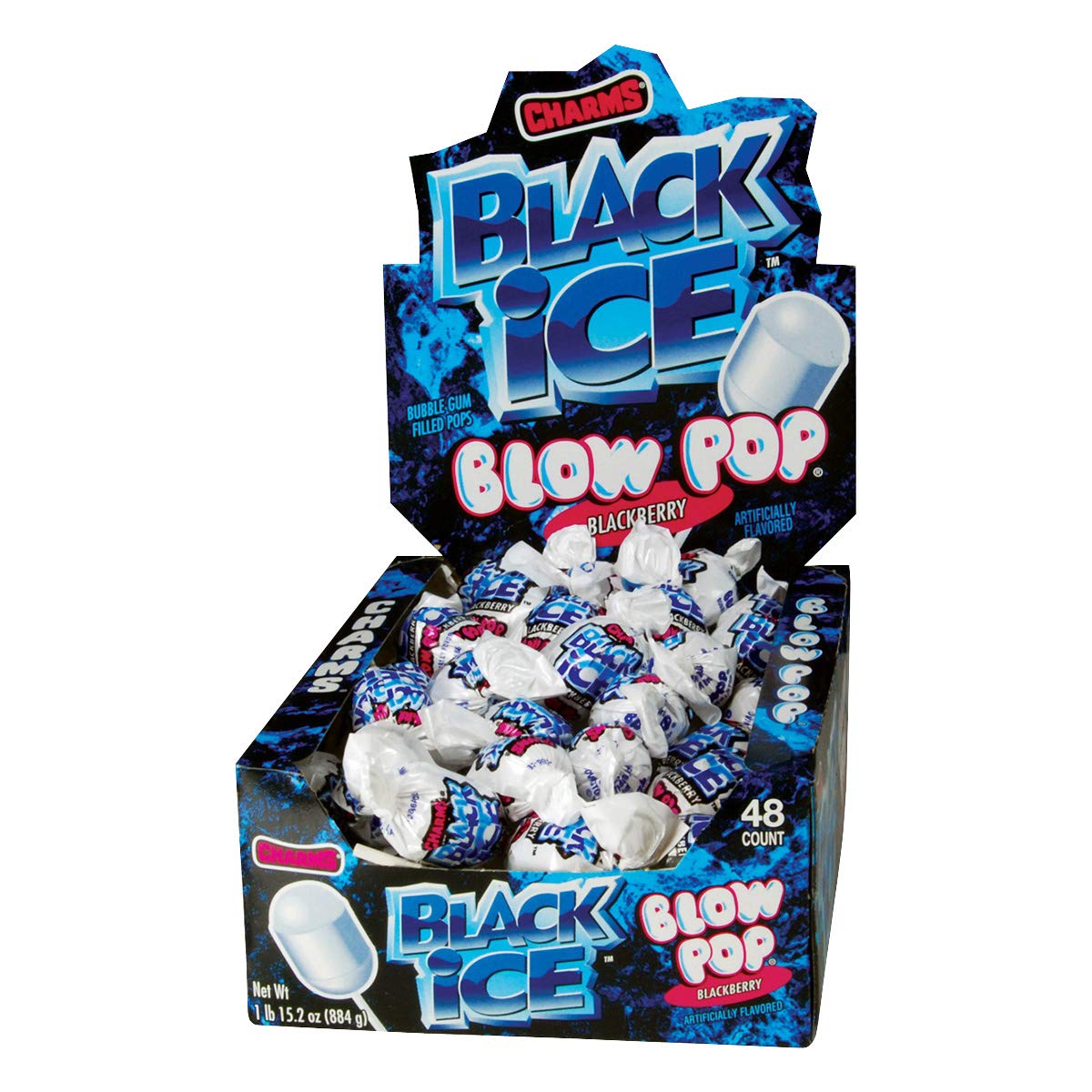 Charms Black Ice Blow Pop Blackberry 18.4g Pack of 48 Main image