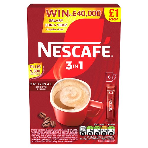 NESCAFE ORIGINAL 3 IN 1 6x16g