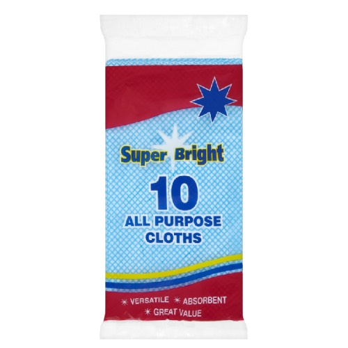 SUPER BRIGHT ALL PURPOSE CLOTHS 10s Main image