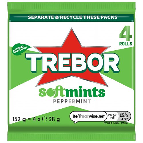 TREBOR SOFTMINT PEPPERMINT [4 PACK] 4pk