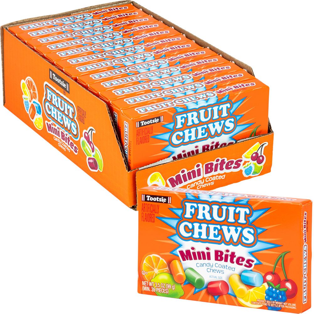 Tootsie Fruit Chews Mini Bites Theatre Box 99g 12 Pack Main image