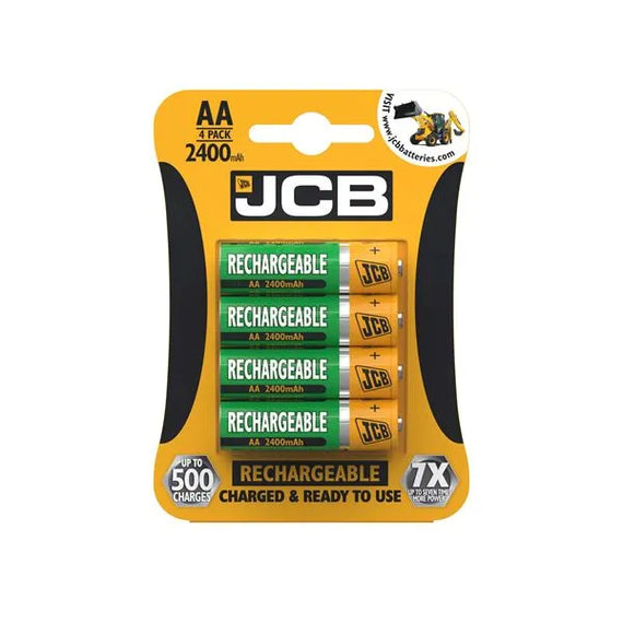 JCB SIZE AA 2400 mAh RECHARGABLE BATTERIES - PACK OF 4 (10) Main image