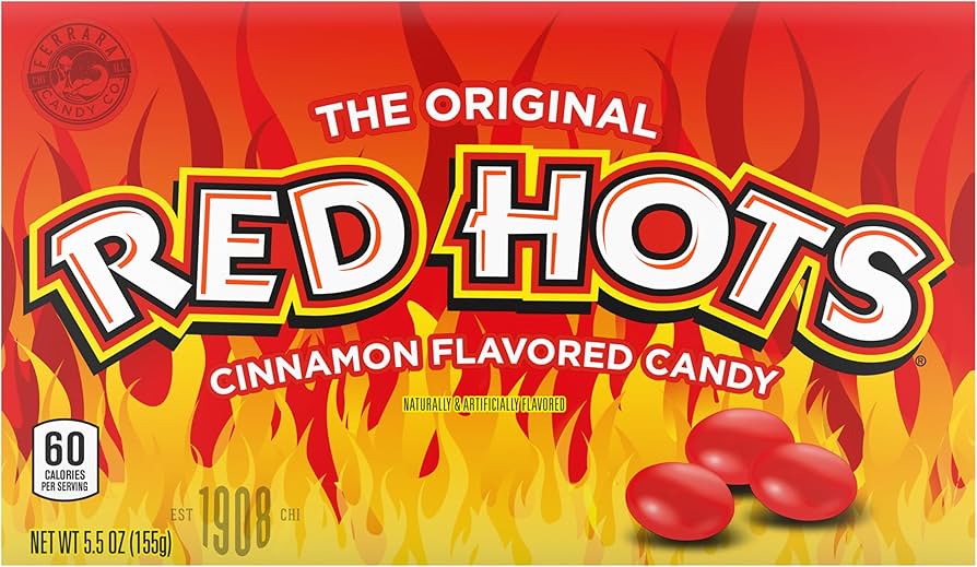 Red Hots Cinnamon Flavored Candy Theatre Box 156g