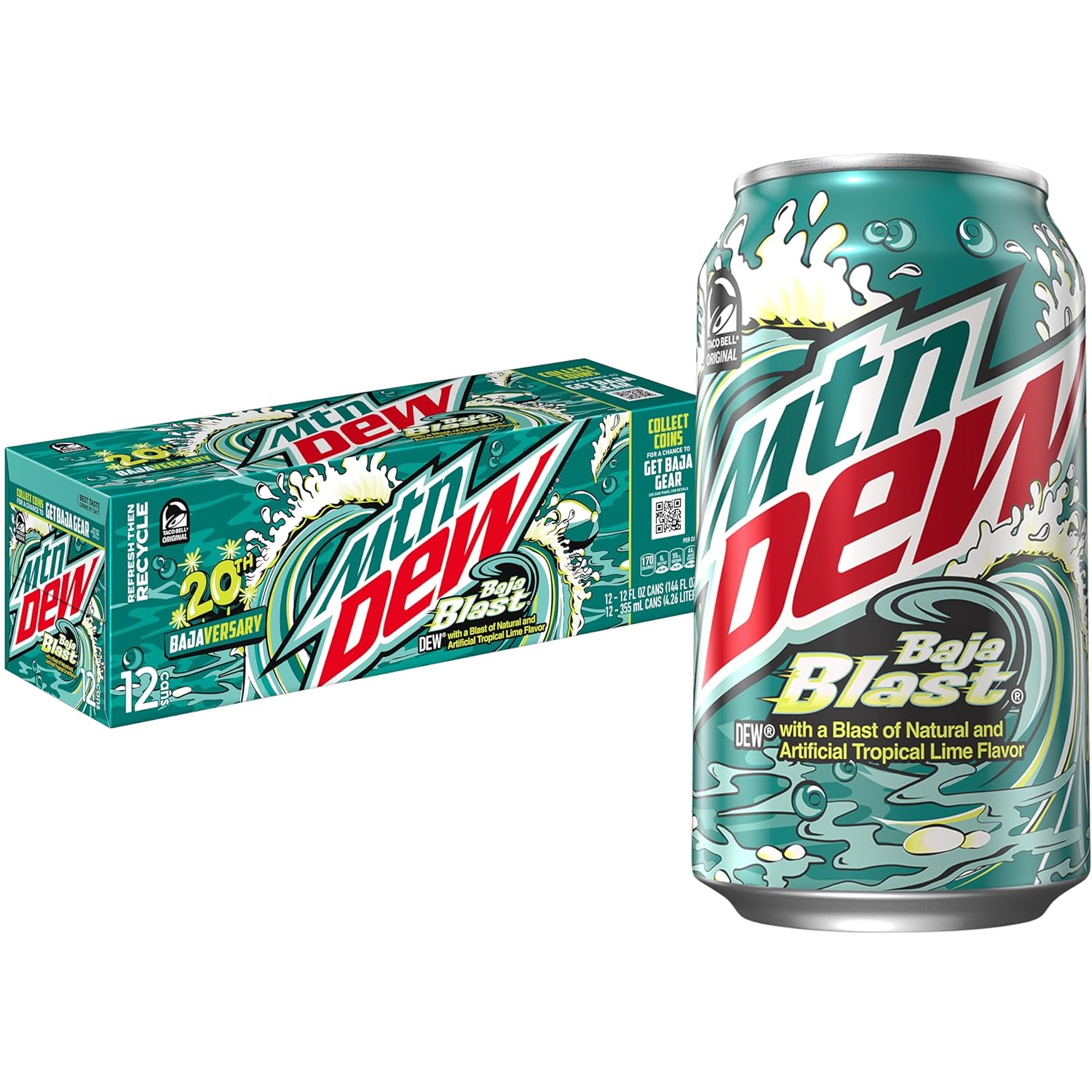 Mountain Dew Baja Blast 12 Pack