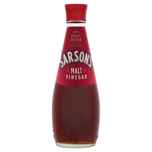 SARSONS BROWN MALT VINEGAR GLASS TABLE BOTTLE 250ml