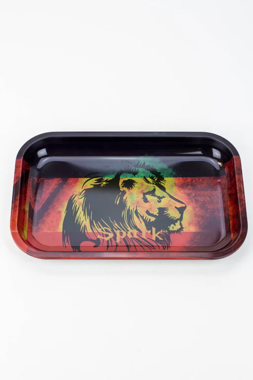 Medium Metal Rolling Tray- Lion Print Main image