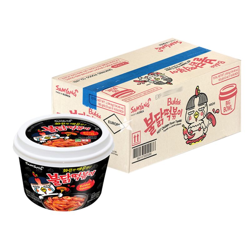 Samyang Buldak Hot Chicken Flavour Topokki 16 x 185g