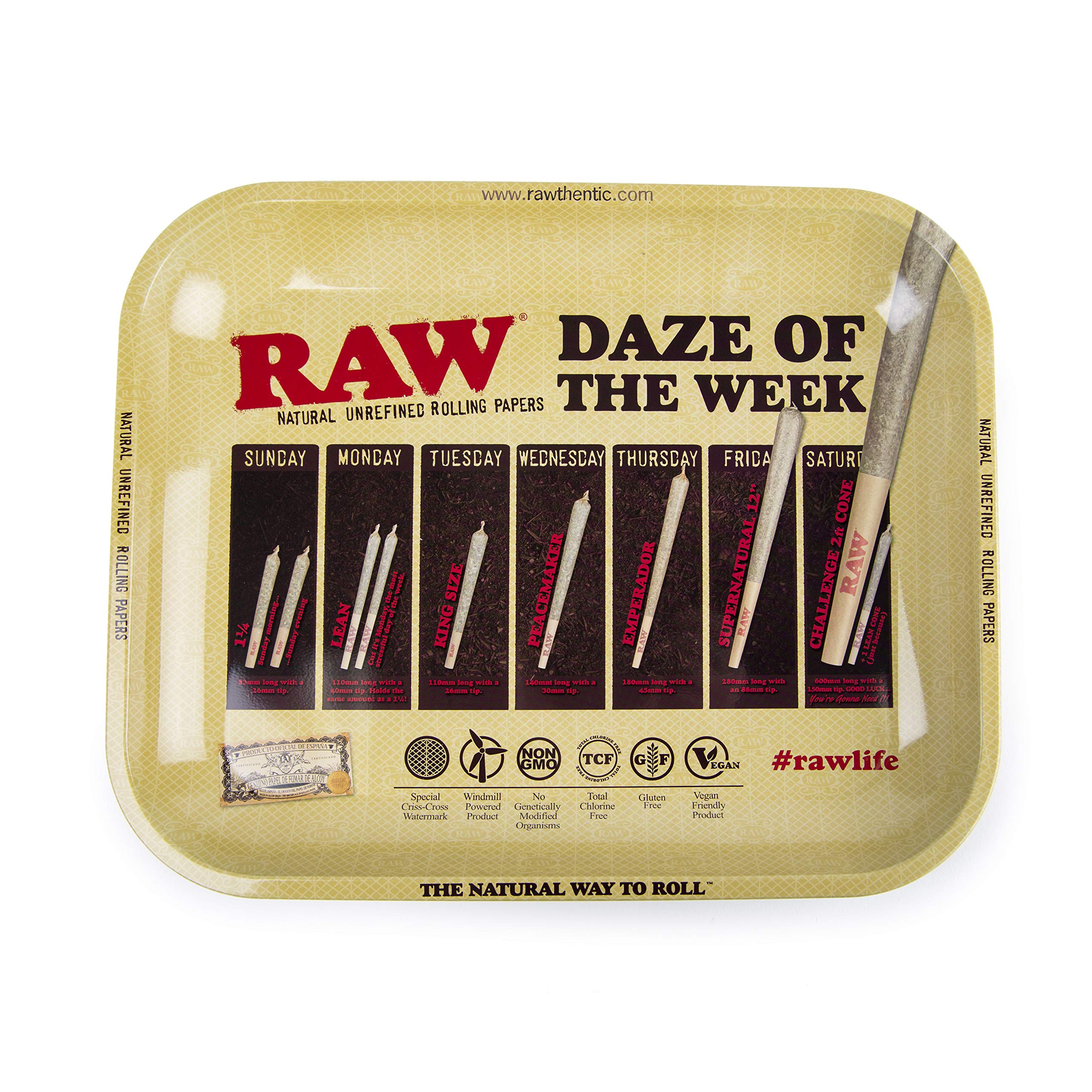 RAW Rolling Large Metal Tray With Various Design - Day Tray