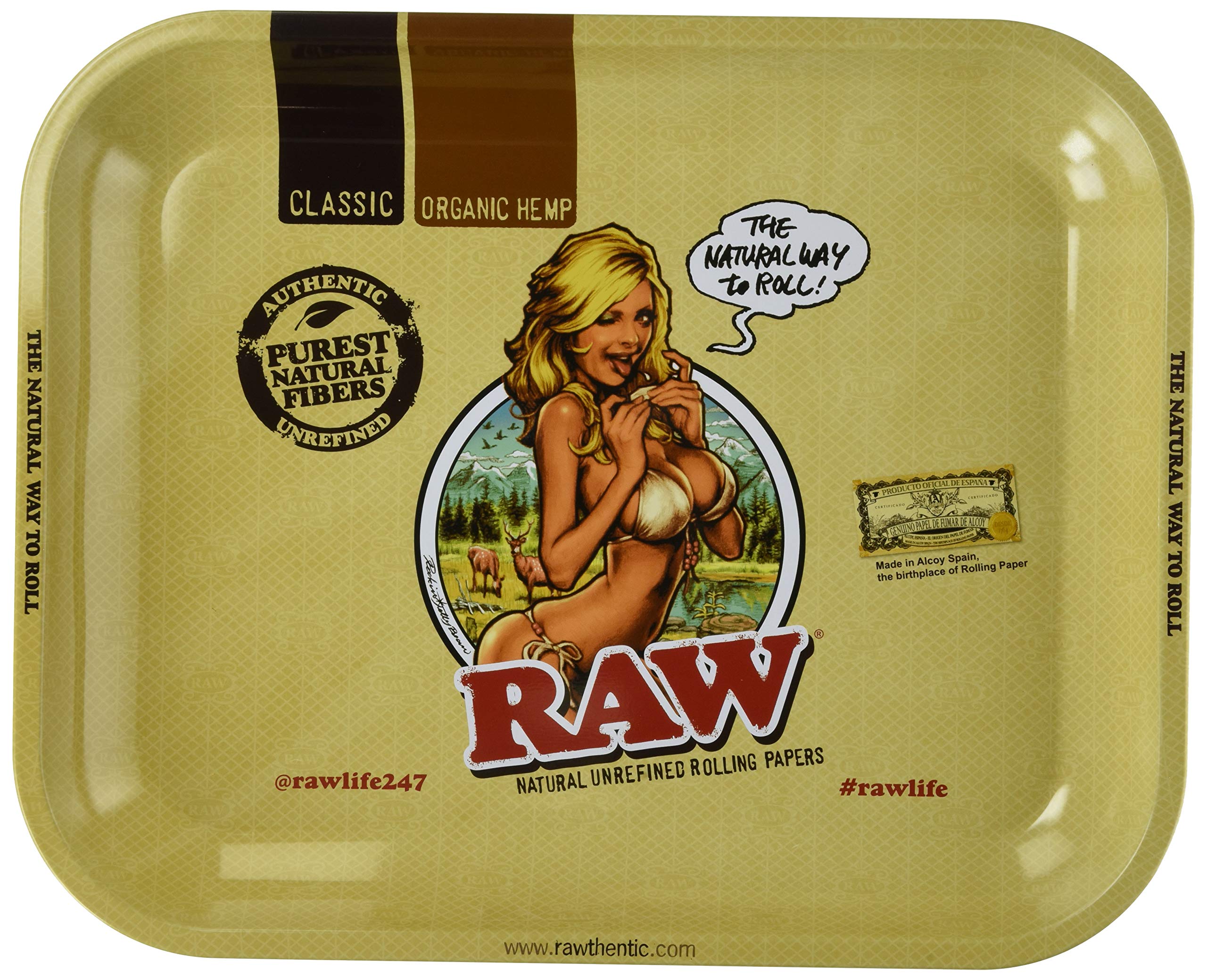 RAW Rolling Large Metal Tray With Various Design - Girl Tray Main image