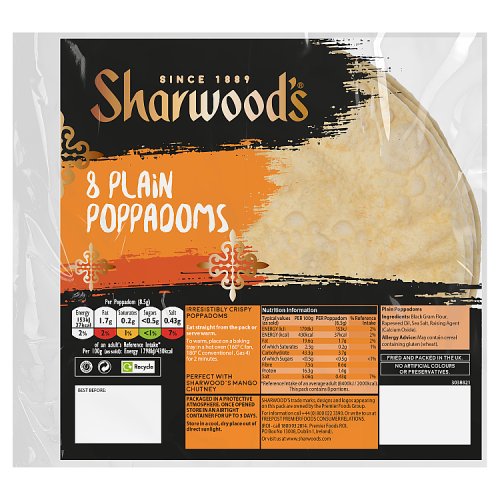 SHARWOODS RTE PLAIN POPPODOMS [8 PACK] 72g Main image