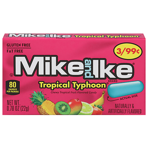 Mike And Ike Tropical Typhoon Pack Of 24 x 22g