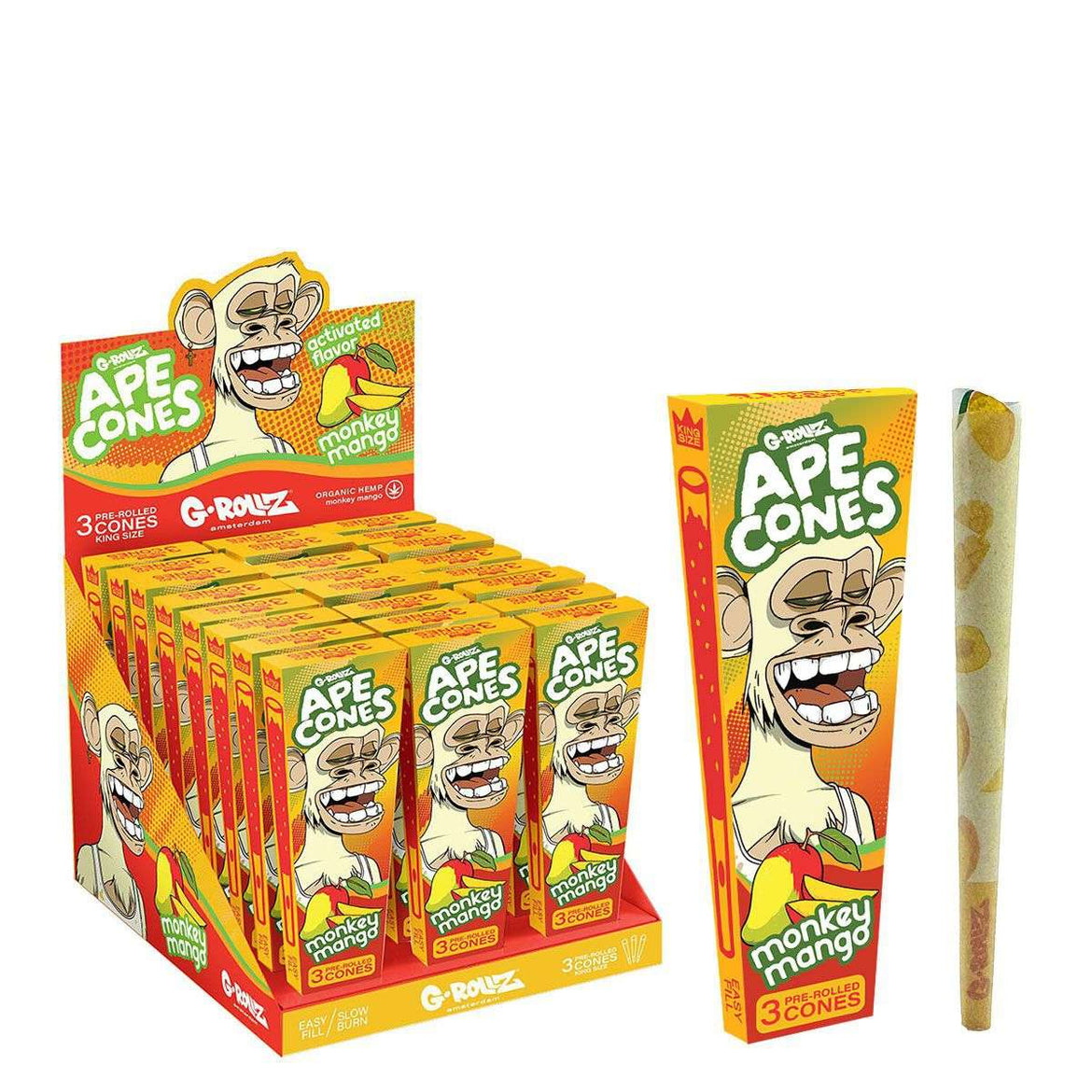 G-ROLLZ APE CONES 3 POP CONES MONKEY MANGO (24) Main image