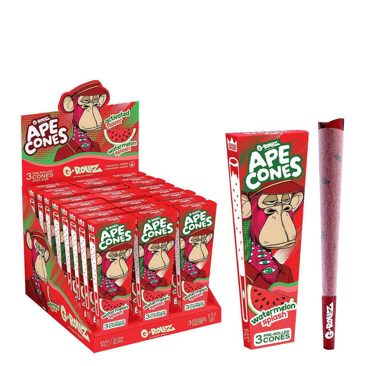 G-ROLLZ APE CONES 3 POP CONES WATERMELON SPLASH (24) Main image