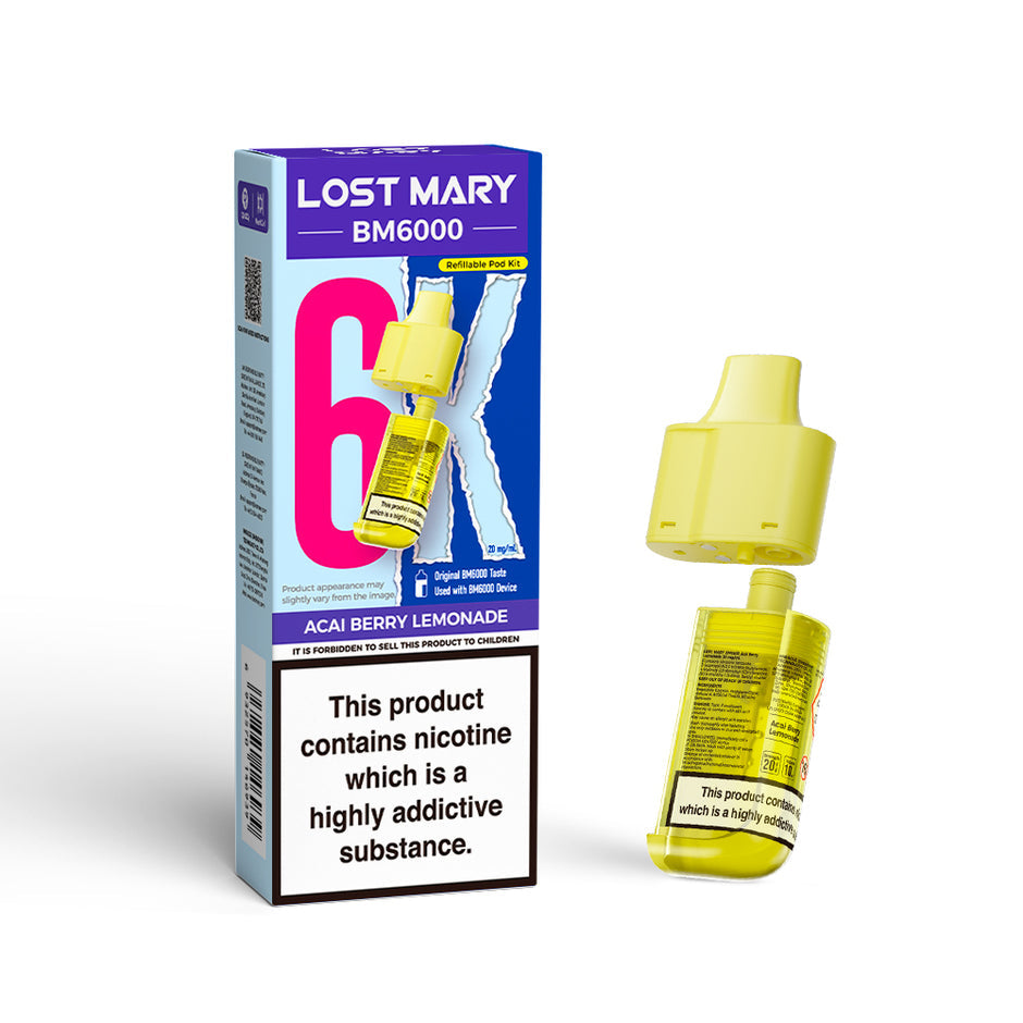 LOST MARY BM6000 POD ACAI BERRY LEMONADE (5) Main image