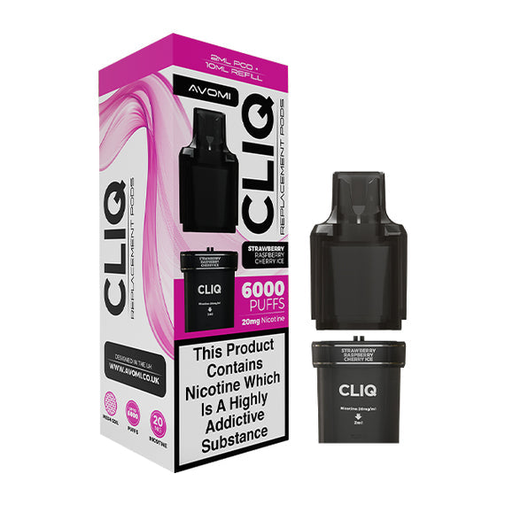 AVOMI CLIQ PREFILLED POD STRAWBERRY RASPBERRY CHERRY ICE (5) Main image