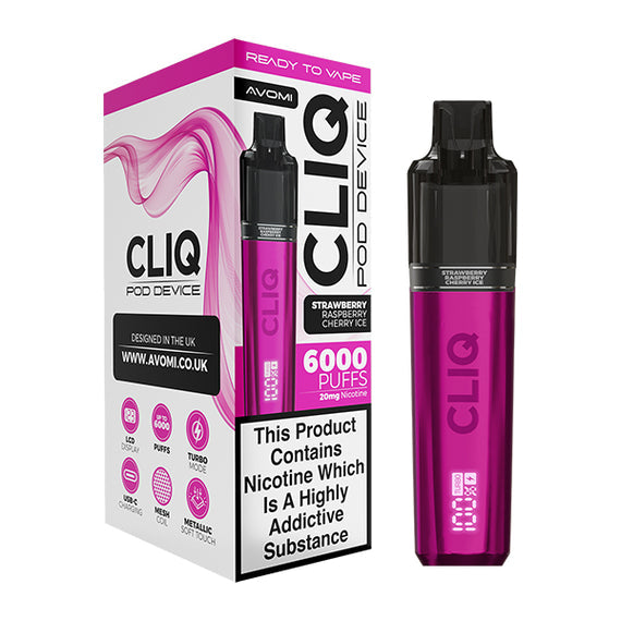 AVOMI CLIQ KIT STRAWBERRY RASPBERRY CHERRY ICE (5) Main image
