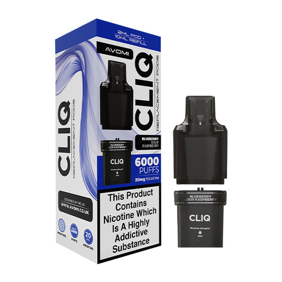 AVOMI CLIQ PREFILLED POD BLUEBERRY SOUR RASPBERRY (5) Main image