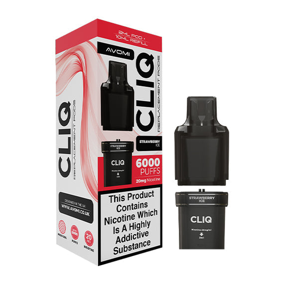 AVOMI CLIQ PREFILLED POD STRAWBERRY ICE (5) Main image