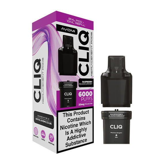 AVOMI CLIQ PREFILLED POD RASPBERRY BLACKCURRANT (5) Main image