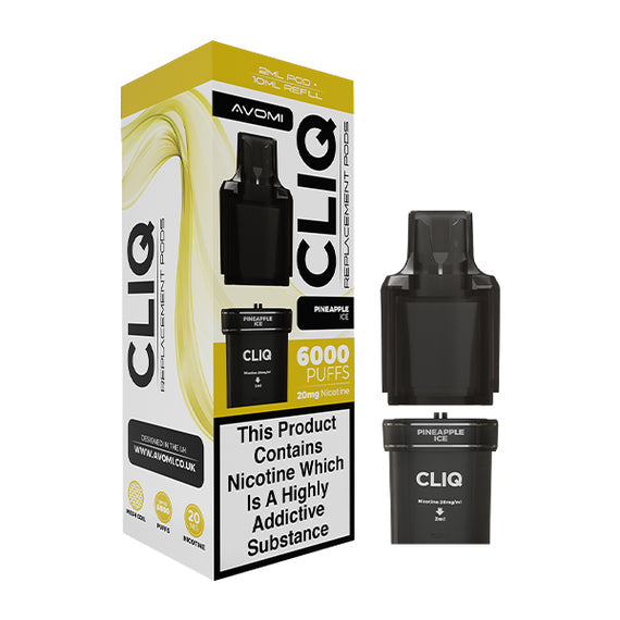 AVOMI CLIQ PREFILLED POD PINEAPPLE ICE (5) Main image